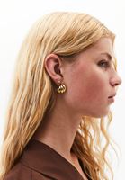 Bayan Altın Yuvarlak Küpe