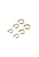 Bayan Altın Çoklu Küpe Seti