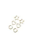 Bayan Altın Çoklu Küpe Seti