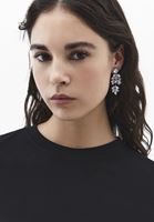 Bayan Gümüş Taş Detaylı Küpe