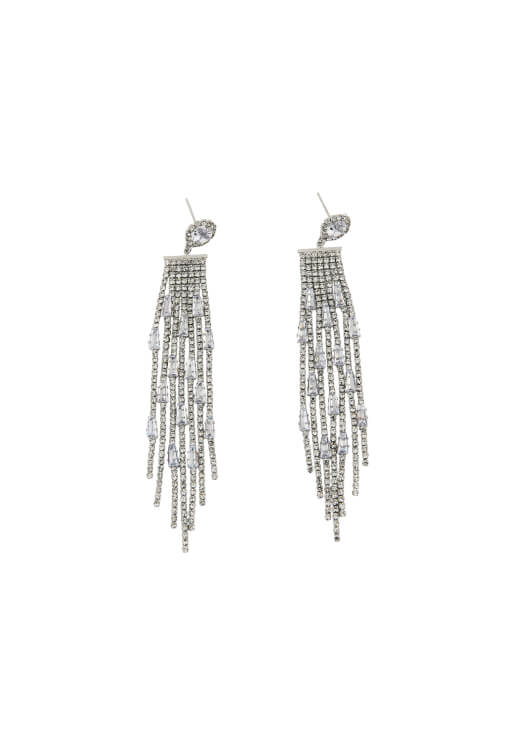 Gümüş Sallantılı Küpe