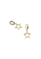 Bayan Altın Çelik Sallantılı Yıldız Küpe