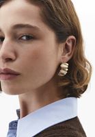 Bayan Krem Sallantılı Küpe