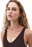 Bayan Gümüş Taş Detaylı Çoklu Kolye