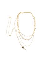 Bayan Gümüş Taş Detaylı Çoklu Kolye