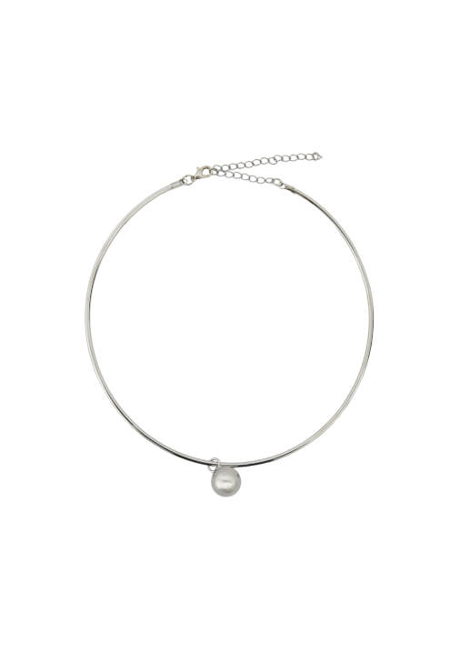 Gümüş Choker Metal Kolye