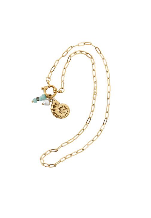  Uç Detaylı Zincir Kolye