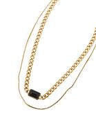 Bayan Altın Taşlı Zincir Kolye