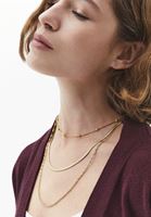 Bayan Altın Çelik Çoklu Kolye Seti