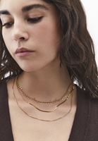 Bayan Altın Çelik Çoklu Kolye Seti