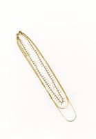 Bayan Altın Çelik Çoklu Kolye Seti