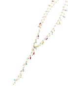 Bayan Altın Taşlı Uzun Kolye