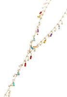 Bayan Altın Taşlı Uzun Kolye