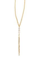 Bayan Altın Taş Detaylı Zincir Kolye