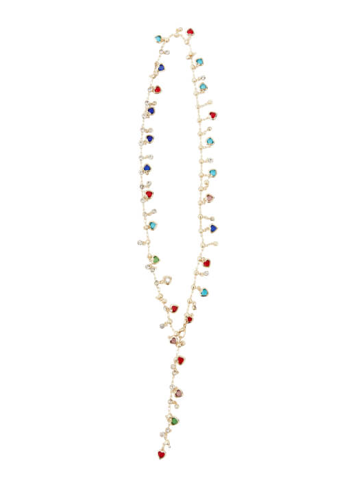 Altın Taşlı Uzun Kolye