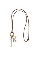 Bayan Altın Aksesuarlı İp Kolye