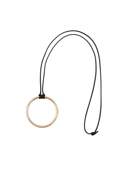 Altın Aksesuarlı İp Kolye