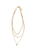 Bayan Altın Çelik Çoklu Kolye Seti