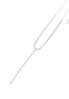 Bayan Gümüş Taşlı Uzun Kolye