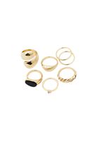 Bayan Altın Çoklu Yüzük Seti