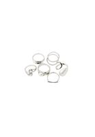 Bayan Gümüş Çoklu Yüzük Seti