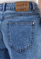 Bayan Mavi Yüksek Bel Denim Şort ( TENCEL™ )