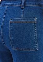 Bayan Mavi Ultra Yüksek Bel Wide-Leg Pantolon