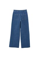 Bayan Mavi Ultra Yüksek Bel Wide-Leg Pantolon