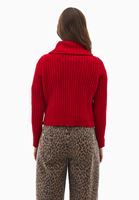 Bayan Kırmızı Yumuşak Dokulu Fermuarlı Hırka