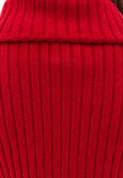 Bayan Kırmızı Yumuşak Dokulu Fermuarlı Hırka