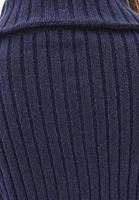 Bayan Lacivert Yumuşak Dokulu Fermuarlı Hırka