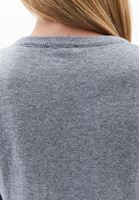 Bayan Gri Alpaka Karışımlı Kruvaze Kazak