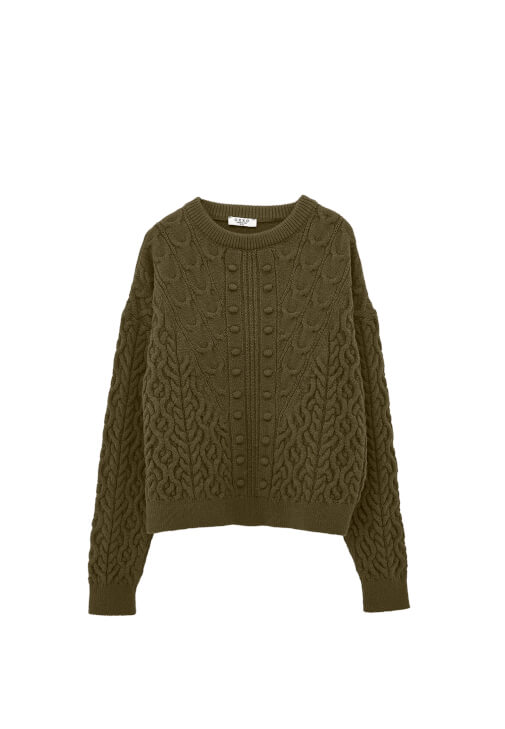 Örgü Kazak ve Süet Etek Kombini