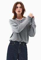 Bayan Gri Alpaka Karışımlı Triko Kazak