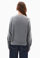 Bayan Gri Alpaka Karışımlı Triko Kazak