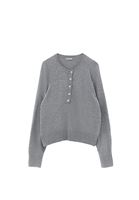 Bayan Gri Alpaka Karışımlı Triko Kazak