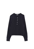 Bayan Lacivert Alpaka Karışımlı Triko Kazak