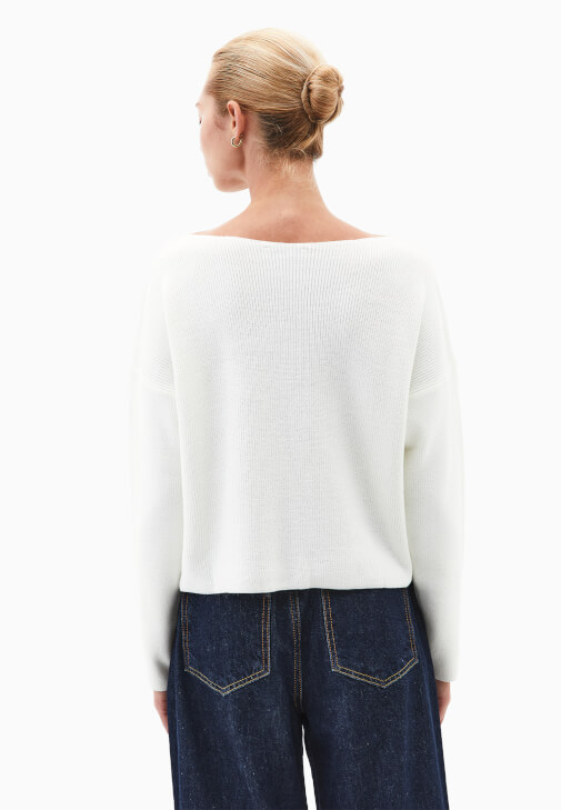 Triko Kazak ve Barrel-Fit Pantolon Kombini