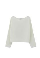 Bayan Krem Bot Yaka Triko Kazak