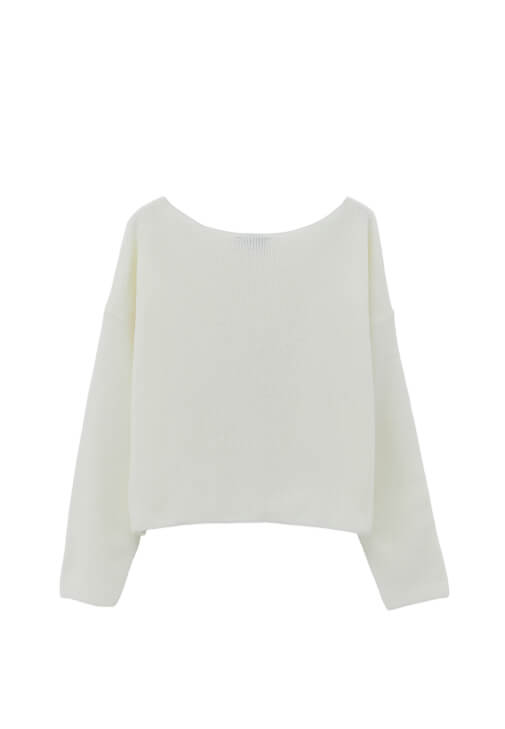 Triko Kazak ve Barrel-Fit Pantolon Kombini