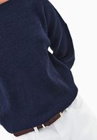 Bayan Lacivert Bot Yaka Triko Kazak