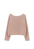 Bayan Pembe Bot Yaka Triko Kazak