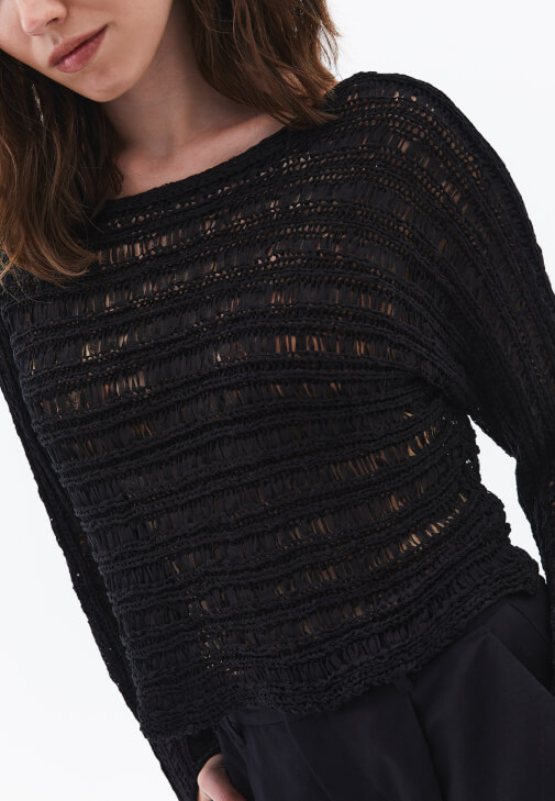 Bot Yaka Kazak ve Tencel Pantolon Kombini