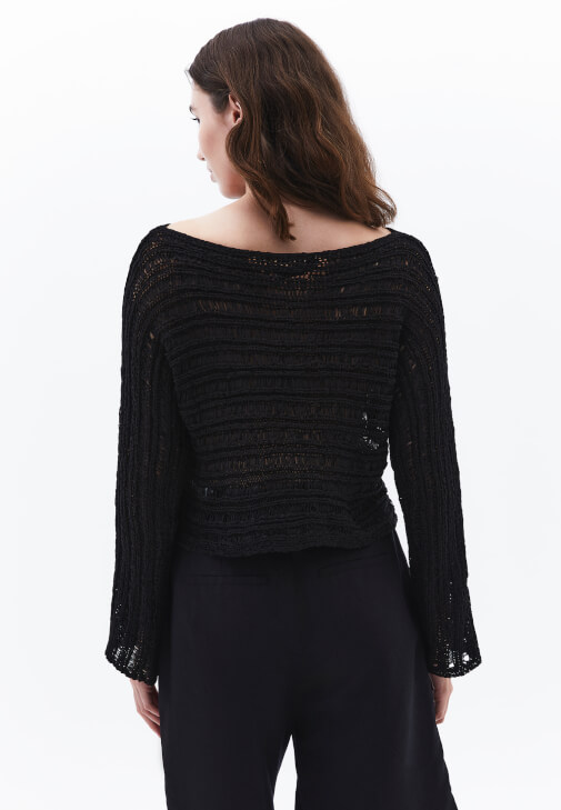 Bot Yaka Kazak ve Tencel Pantolon Kombini