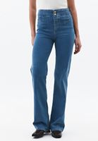 Bayan Mavi Bootcut Denim Pantolon