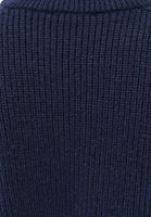 Bayan Lacivert Düğme Detaylı Kazak