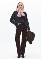 Bayan Füme Yün Karışımlı Balıkçı Yaka Kazak