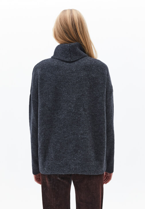 Yün Karışımlı Balıkçı Yaka Kazak - Görsel 4