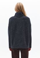 Bayan Füme Yün Karışımlı Balıkçı Yaka Kazak