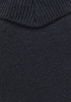 Bayan Siyah Yün Karışımlı Balıkçı Yaka Kazak